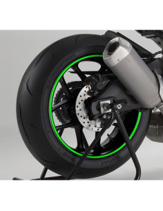 ADESIVO BORDO CERCHIO CON APPLICATORE VERDE FLUORESCENTE 6 METRI